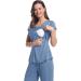 Maternity Pyjama Set XL | Short Sleeve Tops & Long Pants | Summer Cool & Moisture Wicking | Pregnancy & Nursing Sleepwear in Dusty Blue - Buy Online on GoSupps.com