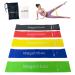 Resistance Bands Set of 5 Different Levels Elastic Band with Carry Bag for Home Gym Outdoor Workout Yoga Pilates Strength Training Physical Therapy for Men Women Colorful Five-Piece Set