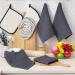 BIXUEJ 100% Cotton Waffle-Weave Kitchen Dish Cloths Ultra Soft Absorbent Quick Drying Dish Towels Dark Gray Easy to Use - Buy Online on GoSupps.com