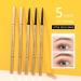 Dual-Sided Eyebrow Pencil - Fine Tip Rapid Brow Precise Sweatproof Pen with Combs, 2 Pcs - 04# Grey - Buy Online on GoSupps.com