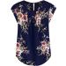 Floral Print Plus Size Cap Sleeve Tunic Blouse - Navy 3X-Large | Summer 2023 Women's Fashion - Buy Online on GoSupps.com