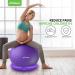 Trideer 65cm Purple Exercise Ball Chair with Base & Bands - Home Gym Workout & Back Pain Relief - Buy Online on GoSupps.com