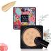 Mushroom Head Air Cushion CC Cream Moisturizing Concealer Cream Full Coverage Foundation Brightening Pigment CC Liquid Foundation BB Cream Gift For Women (Natural) 1 g (Pack of 1) Natural