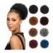 Hair Bun Hairpiece for Women Synthetic Hair Short Kinky Curly Bun Hair Pieces Afro Puff Drawstring Ponytail Extension Clip in Hair Extension Hairpieces for Women Hair Chignons(1BT0906) 1 PC 1BT0906