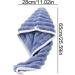 Hair Drying Cap - Fast Absorption Coral Fleece Towel Hat for Women & Men | Adjustable Shower Cap with Button - Ideal for Quick Drying Hair | Blue - Buy Online on GoSupps.com