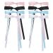 8 Pieces Hair Clip Bow Silky Satin Hair Bows with Long Tail Hair Accessory Women Hair Bow Clip for Hair Decoration Black Pink Blue White