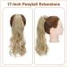 Tess Ponytail Extension 40cm - Ash Blonde Wavy Braid | 90g Long Hair Extensions for Perfect Horseplate Style - Buy Online on GoSupps.com