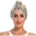 Tropical Leaves Dry Hair Cap Set - 2 Piece Quick Drying Towel & Button Headband | Super Absorbent & Comfortable - Buy Online on GoSupps.com