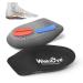 Plantar Fasciitis Inserts for Heel Pain - (FSA/HSA Eligible) Welnove Shock-Absorbing Gel Heel Cushion Cups with Arch Support for Heel Spurs Flat Feet - Heel Support Inserts for Women 6.5-10 Men 5-8 Black Medium (1 Pair)