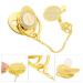 Premium Golden Baby Pacifier with Curved Design - Safe Clips & 26 Letters for 6-18 Months - Buy Online on GoSupps.com