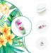 Tropical Flower & Leaf Design Long Coffin Fake Nails - 24 Pcs | Hawaiian Exquisite Static False Nails for Women - Buy Online on GoSupps.com
