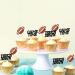 Keaziu 24 Pack Rugby Ball Cupcake Topper Touch Down Game Time Cupcake Picks Rugby Ball Themed Soccer Ball Toothpicks for Men Boys Birthday Decorations 1 Rugby 1 - Buy Online on GoSupps.com