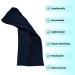Westend Choice Plain Stretchy Headband 7cm Wide - Navy Blue - Buy Online on GoSupps.com
