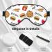 Fast Food Print Sleep Eye Mask | Soft Blindfold with Elastic Strap for Travel & Night Sleeping - Buy Online on GoSupps.com