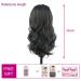 24inch Aisaide Long Wavy Body Wave U Part Wig for Black Women - Synthetic Half Wig Curly Loose Deep Wave Clip in - 1B - Buy Online on GoSupps.com