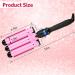 3 Barrel Curling Iron for Women - Adjustable Temperature Ceramic Hair Curler with LCD Display - 32MM Pink Triple Barrel Curling Wand - Buy Online on GoSupps.com