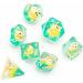 Cusdie Animal-filled 7-Die Polyhedral Dice Set for DND, RPG, MTG - Yellow Duck - Buy Online on GoSupps.com