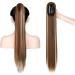 Cybelleza 22inch Ponytail Hair Extensions Ponytail Claw Jaw on Long Straight Pony Tails Clip in Hair Extensions Synthetic Hair pieces for Women (Golden Brown & Bleach Blonde) 22" Golden Brown&Bleach Blonde - Buy Online on GoSupps.com