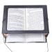 Hands-Free Magnifying Glass Large Full-Page Rectangular 3X Magnifier LED Lighted Illuminated Foldable Desktop Portable for Elder Extra Large(Black)