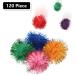 120 Assorted Color Cat Toy Balls - Interactive Furry Pom Pom Balls for Cats - Christmas Party Toy Balls - 1.2 x 1.2 Inch - Buy Online on GoSupps.com