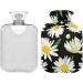 NAANLE 1L Hot Water Bottle - Chrysanthemums Daisy Flower Design for Menstrual Cramps Relief & Heat Therapy - Transparent Heating Bag for Hand & Foot Comfort - Buy Online on GoSupps.com