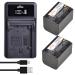 NP-FH70 Battery and LED USB Charger Replacement for Sony NP-FH70 H Series Sony NP-FH30,NP-FH40,NP-FH50,FH60,FH70,NP-FH90,NPFH100 and DCR-DVD650 SR42 SR45 DCR-HC20 DCR-HC21 DCR-HC22 DCR-HC48 DCR-HC51