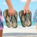 Buy Mnsruu XL Blue Brown Leopard Print Zebra Flip Flop Sandals | Home Slippers for Men & Women - Perfect for Travel Spa & Hotel - Buy Online on GoSupps.com
