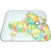 Adjustable Hair Cutting Cape with Map Design - Professional Hairdresser Apron for Cutting Dyeing & Styling | International Shipping - Buy Online on GoSupps.com