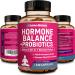 2 Pack Hormone Balance + Probiotics for Women | Natural Relief for Menopause PMS & Bloating | Non-GMO | 240 Vegan Capsules - Buy Online on GoSupps.com