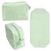 Large Mint Green Seersucker Cosmetic Bag | Makeup Pouch Travel Toiletry Case - Buy Online on GoSupps.com