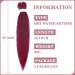 3 Pieces Low Temperature Yaki Synthetic Hair Extensions - 26 Inch Soft Crochet Lichen Fiber in Dark Red | Itch-Free & Easy to Style - Buy Online on GoSupps.com