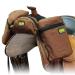 TrailMax Medium-Sized Saddle Horn Bag & Pommel Pocket Combo, Trail Riding Saddle-Bags with 1 Set of TrailMax Horn Bags & 1 Pommel Pocket Brown