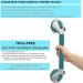 AquaChase 17" Bathroom Suction Grab Bar with Indicators  Steady Handle Balance Assist for Shower  Bathtub  Toilet  Dual Tone (White/Grey)  Pack of 2 White/Grey  Pack of 2 17in - Buy Online on GoSupps.com