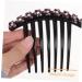Ipetboom 1pc Teasing Combs for Women Hair Clips French Hair Comb Crystal Hair Side Comb Hair Combs for Women Wide Tooth Comb Clips Black Side Combs Girl Hair Accessories Miss Rhinestones - Buy Online on GoSupps.com