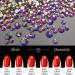 AB Crystal Rhinestones Set (1828+100Pcs) | Flatback AB Glass Rhinestones for Nails, Clothes, Face & Jewelry | Aurora Borealis AB 100 - Buy Online on GoSupps.com