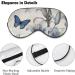 Soft Blue Flower Sleep Mask - Comfortable Eye Mask with Adjustable Strap for Men & Women - Ideal for Travel & Work - Buy Online on GoSupps.com