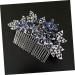 MUSISALY Dark Blue Hair Comb Bridal Hair Comb Wedding Hair Comb Flower Girl Headpiece Bride Hairpiece Wedding Hair Accessories for Brides Rhinestone Headpiece Floral Hair Comb - Buy Online on GoSupps.com