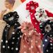 scicent Exercise Band 5 Pieces Bow Hair Band Dot Printed Hair Scrunchie Chiffon Ribbon Bow Ponytail Polka Dot Hair Scarves Fashion Sweet Hair Ties Use for Women Girls - 24006 - Buy Online on GoSupps.com