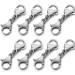 Double Lobster Clasp Extender Necklace Clasp Connector Bracelet Extension,Gold and Silver Lobster Claw Clasp Double Opening Jewelry Clasps for DIY Jewelry Making Women Girls 8pcs Silver 0.9 Inch