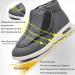Men's Extra Wide Fit Diabetic Orthopedic Slippers - Adjustable Slip On Sneakers for Swollen Feet - Grey, Size 42 - Buy Online on GoSupps.com