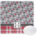 YouCustomizeIt Personalized Red & Gray Dots and Plaid Washcloth