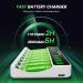 SINCEHOLY 8 Bay LCD Smart AA AAA Battery Charger USB High Speed Charging Independent Slot CD Rechargeable Batteries No Adapter - Buy Online on GoSupps.com