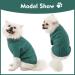 Warm Knitted Pet Sweater for Cats & Dogs - Turtleneck Vest in Peacock Green - Soft Wool Winter Coat - Buy Online on GoSupps.com