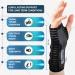 Actesso Breathable Wrist Support Brace Splint - Carpal Tunnel, Sprains, Tendonitis Relief - Black Large Left - Buy Online on GoSupps.com