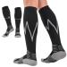 IRAMY Compression Socks For Women & Men 2 Pairs with Ankle Compression Support & Foot Massage Pad & Arch Support 20-30 mmgh Knee High Socks X-Large Black-Grey