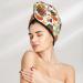 Thanksgiving Turkey Apple Microfiber Hair Towel | Super Absorbent Coral Velvet Wrap for Women | Quick Dry for Long & Curly Hair - Buy Online on GoSupps.com