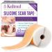 Silicone Scar Sheets(1.6 x 120"Roll-3M) Scar Removal Silicone Scar Tape for Softening and Flattening Scars, Acne, C-Section, Keloid Surgery, Painless Removal, Reusable, Washable, 10-12 Month Supply