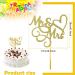 Mr & Mrs Cake Topper 6Inch Wedding Engagement Cake Picks Bridal Shower Anniversary Theme Birthday Party Glitter Cake Cupcake Decorations Supplies Gold - Buy Online on GoSupps.com