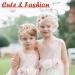 Baby Girl Headband 3Pcs Floral Nylon Lace Hairbands - Pink, White, Orange - Buy Online on GoSupps.com