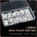 AORAEM Short French-White Clear Nail Tips 120pcs - 12 Sizes False Acrylic Press on Nails for Women - Buy Online on GoSupps.com
